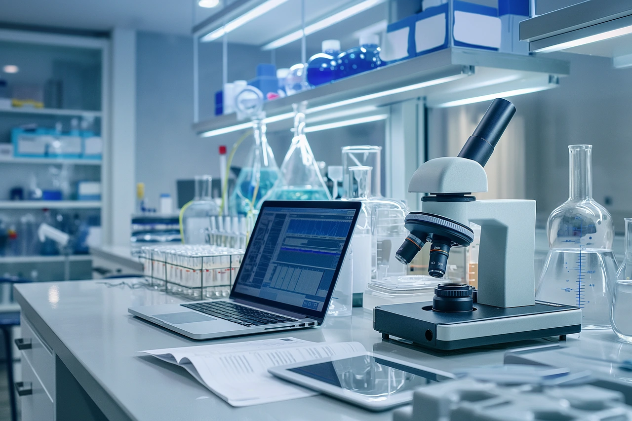 A medical facility equipped with a microscope and other equipment needed for surrogacy procedures